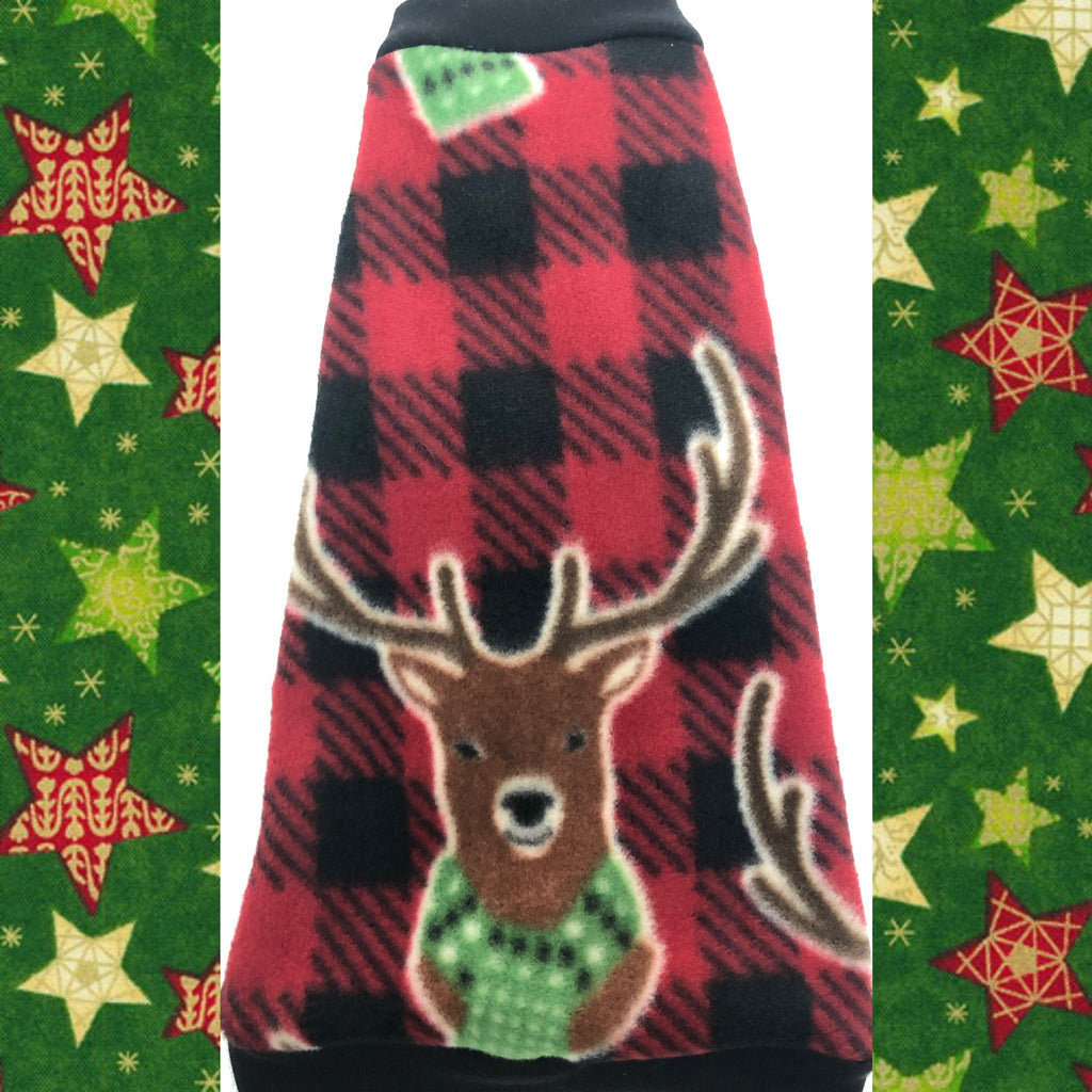 Red Buffalo Reindeer Fleece "Dashing Through the Snow"