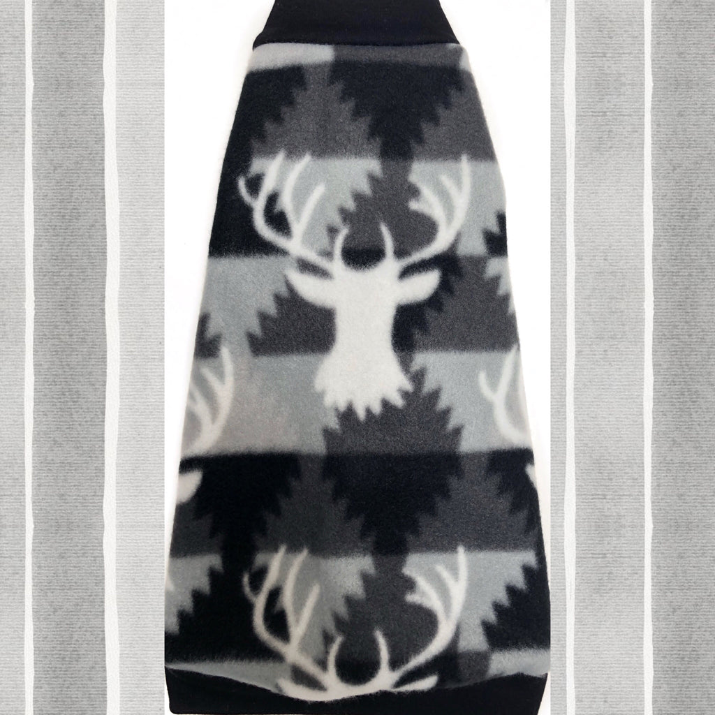 Grey and Black Deer Fleece "Blissful Bucks" - Nudie Patooties