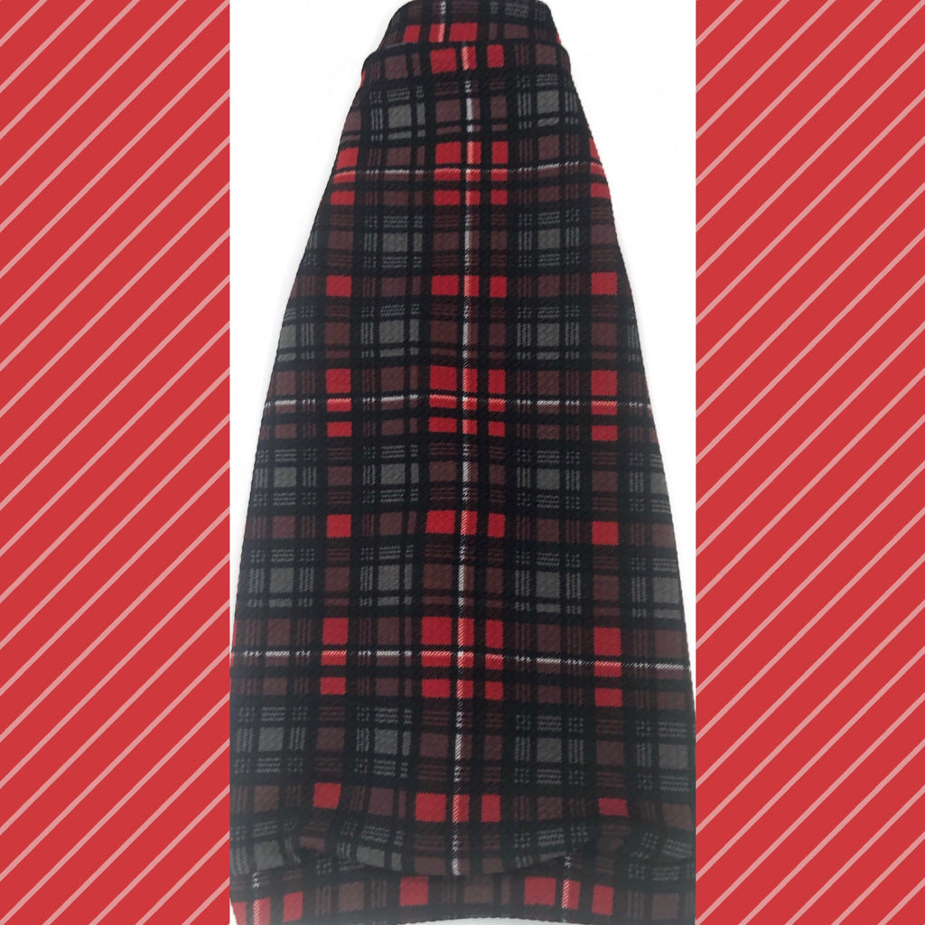 Black, Red, Gray and White "Lumber Jack" Plaid - Nudie Patooties Sphynx cat clothes for your sphynx cat, sphynx kitten, Donskoy, Bambino Cat, cornish rex, peterbald and devon rex cat.