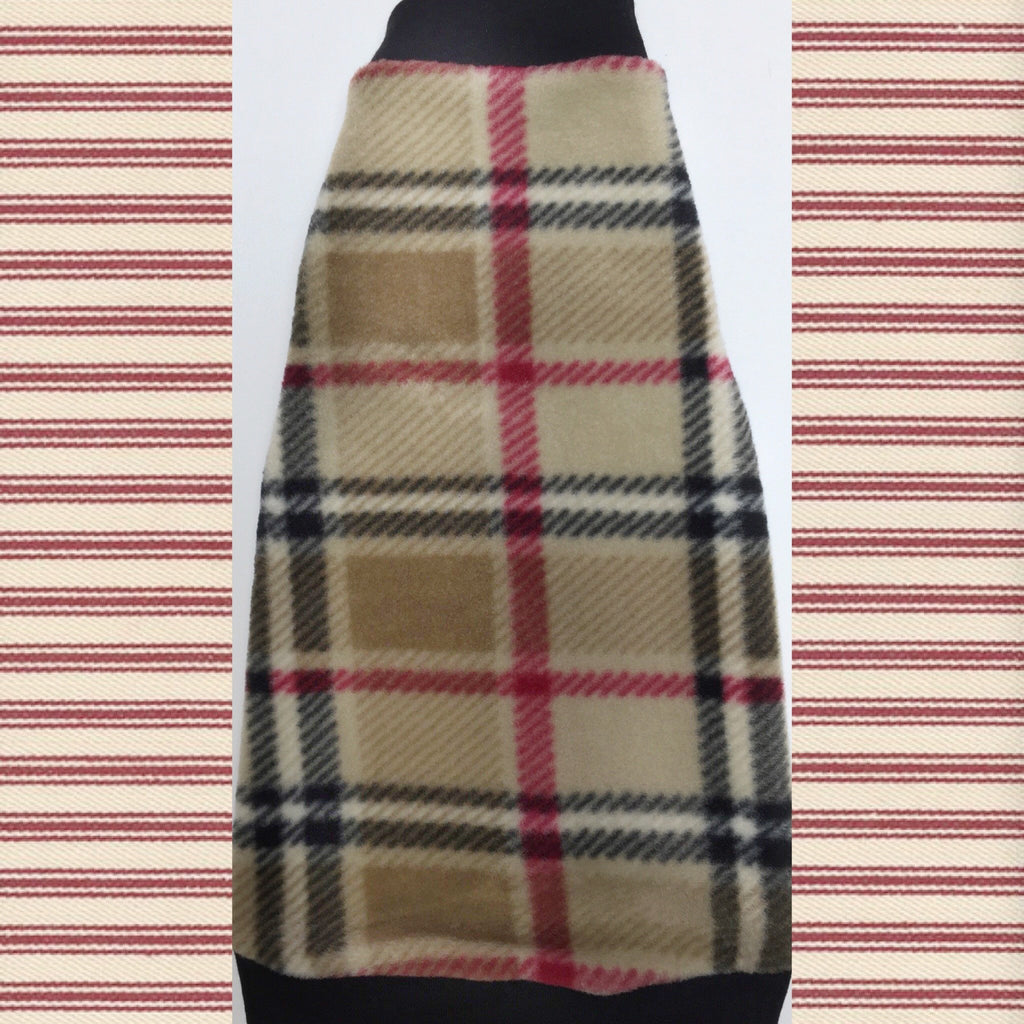 Tan London Plaid Fleece "Enjoy the Little Things"
