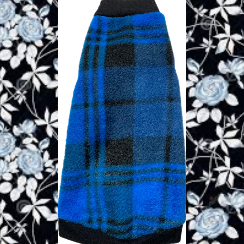 Black & Blue Plaid Fleece "Sweet Boy"