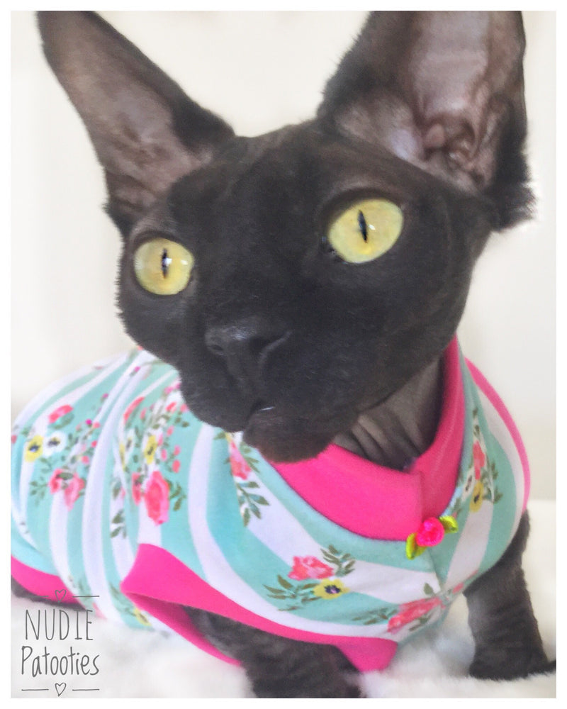 Mint Stripes and Pink Flowers - Nudie Patooties