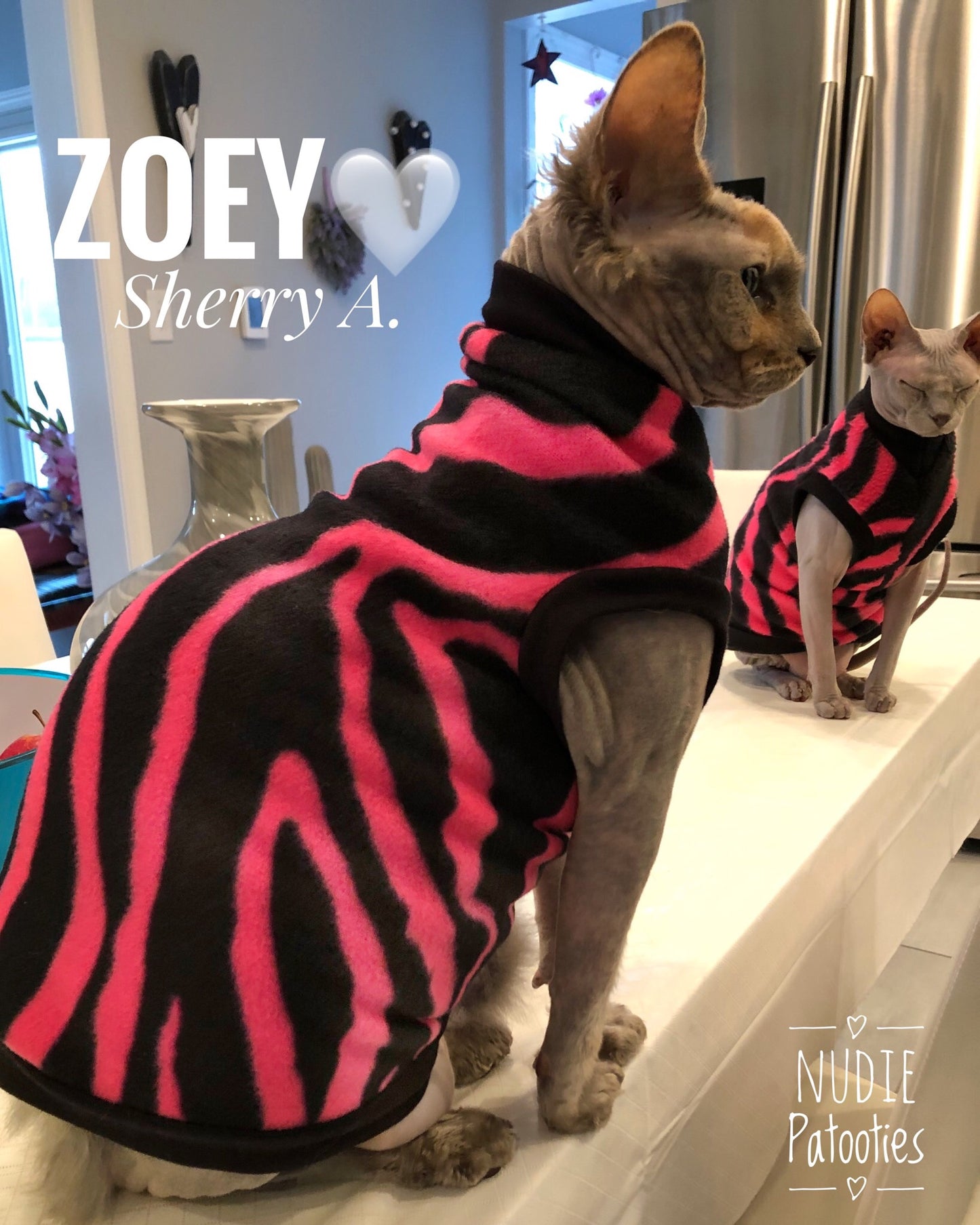 Pink Zebra Fleece "Wild Thing" - Nudie Patooties