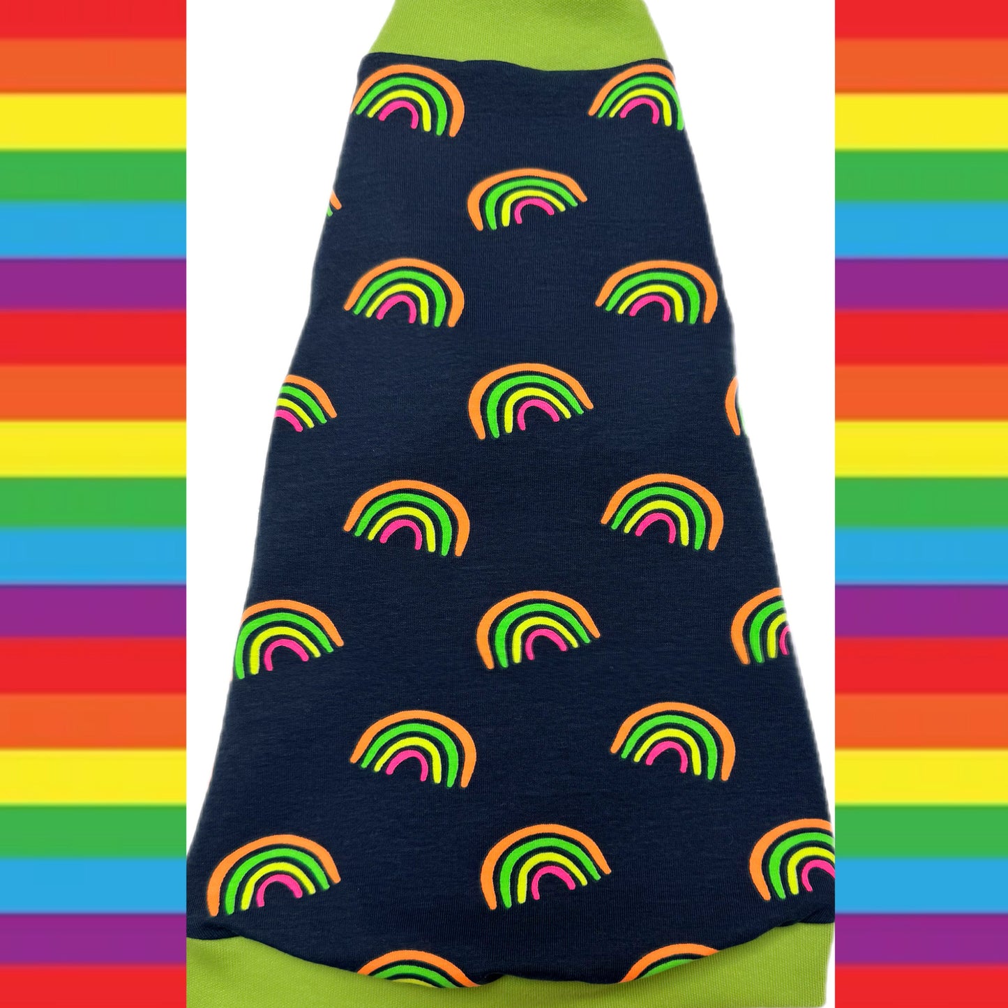 Sphynx cat and kitten neon rainbow shirt.  Sphynx cat clothes.