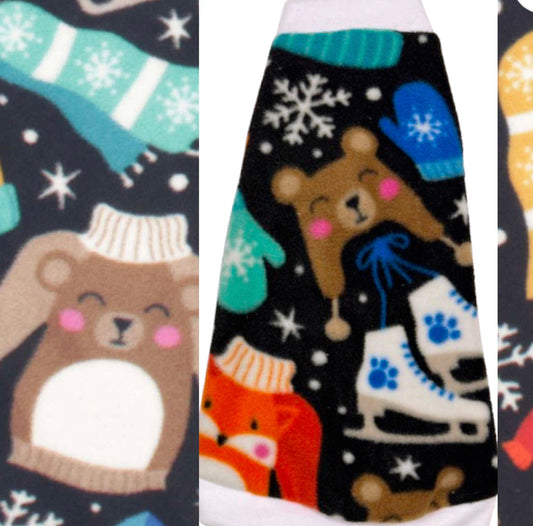 Christmas sphynx cat fleece shirt.  Best sphynx cat clothes and sweaters.