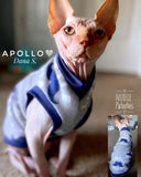 Sphynx cat and kitten fleece shirt.  Sphynx cat clothes.