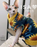 fleece sphynx cat and kitten shirt.  sphynx cat clothes