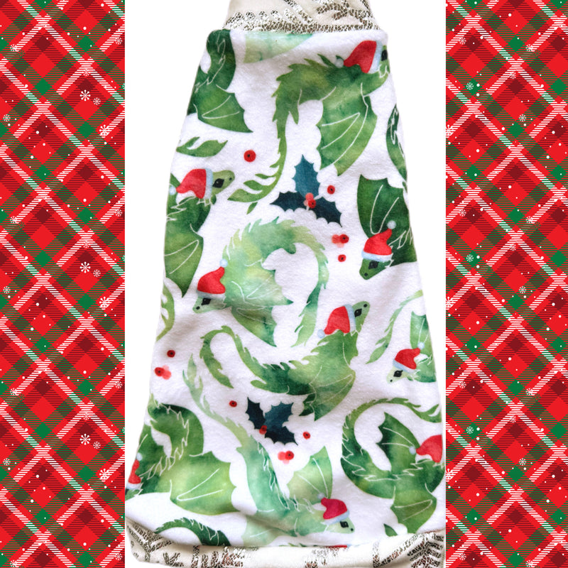 Santa dragon sphynx cat Christmas sweater.  Best sphynx cat clothes, shirts and swag