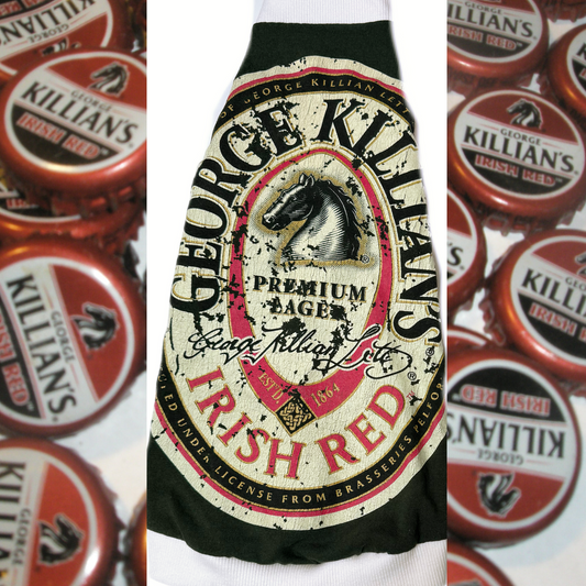 Upcycled & Altered George Killian's Irish Red Sphynx cat shirt