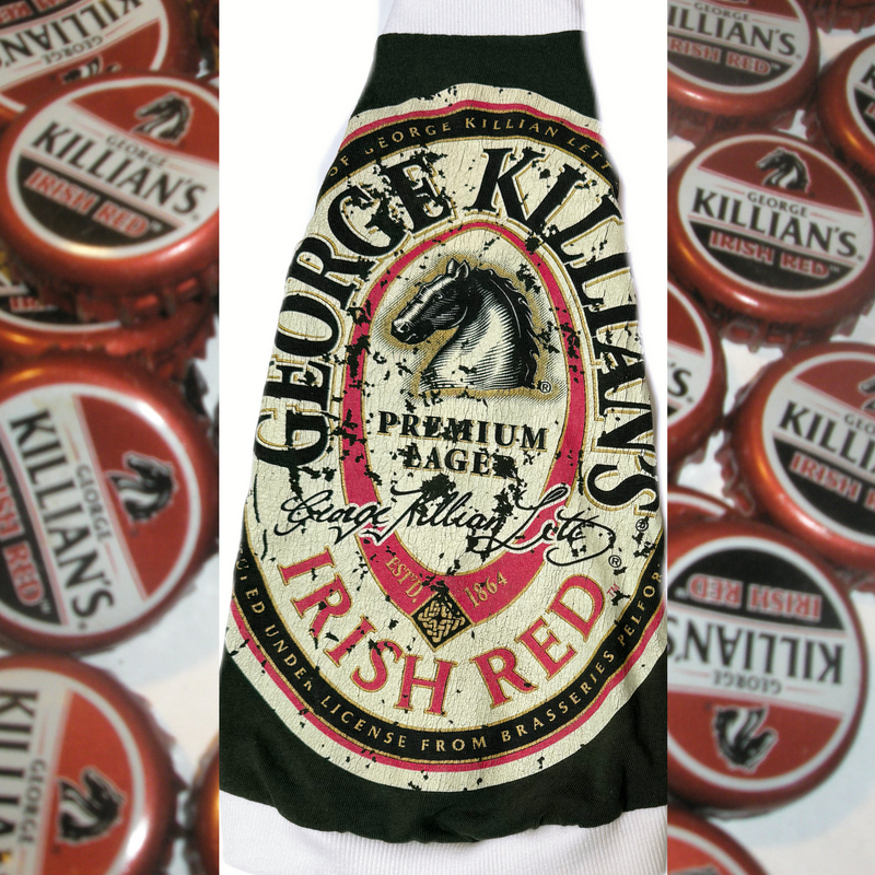 Upcycled & Altered George Killian's Irish Red Sphynx cat shirt
