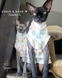sphynx cat and kitten shirt.  sphynx cat clothes 