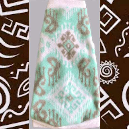 Mint Tribal Fleece "Mystic Notes"