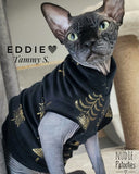 Sphynx cat and kitten fleece shirt.  Sphynx cat clothes.