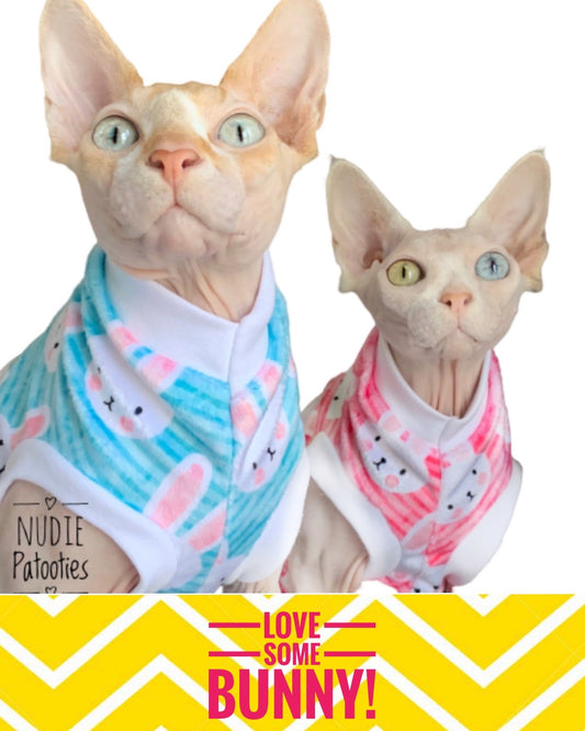  Sphynx cat and kitten minky Easter shirt.  sphynx cat clothes