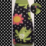 Navy Polka Dot Frog Fleece "Kissin' Toads" - Nudie Patooties