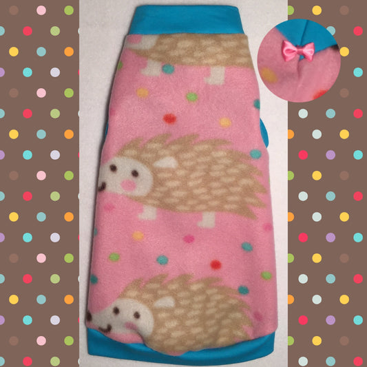 Pink Polka Dot Porcupine Fleece "Prickly" - Nudie Patooties