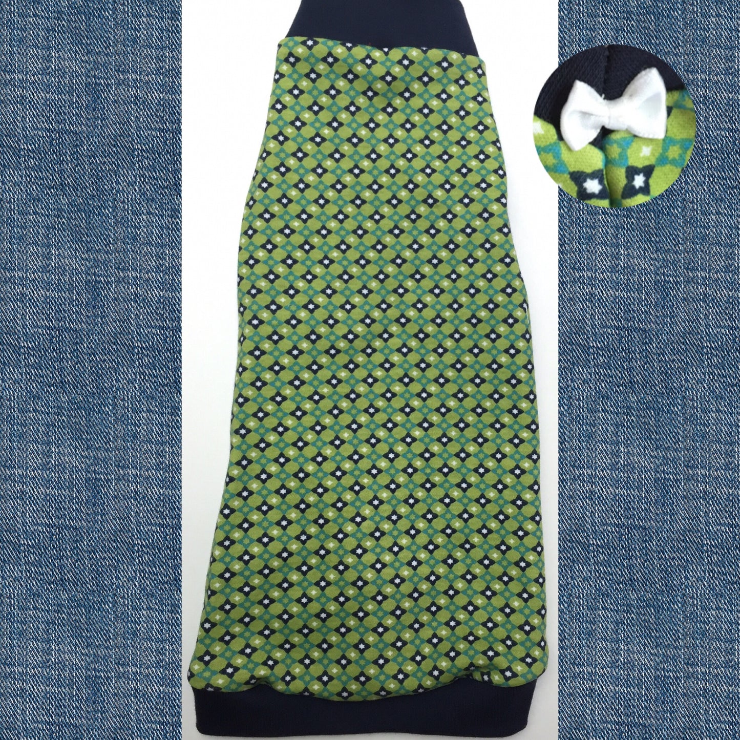 GOTS Certified Organic Cotton T-Shirts Navy Blue and Green "Edward" - Nudie Patooties