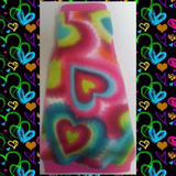 Heart Fleece "Psychedelic Hearts" (Faux fur collar option available!) - Nudie Patooties