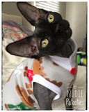 Christmas Moose Fleece "Merry ChrisMoose" - Nudie Patooties  Sphynx cat clothes for your sphynx cat, sphynx kitten, Donskoy, Bambino Cat, cornish rex, peterbald and devon rex cat. 
