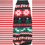 Christmas Stripe Fleece "Joy" - Nudie Patooties  Sphynx cat clothes for your sphynx cat, sphynx kitten, Donskoy, Bambino Cat, cornish rex, peterbald and devon rex cat. 