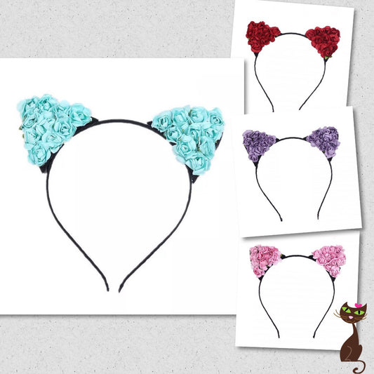 Rose Cat Ear Headband - Nudie Patooties