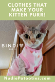 Heart fleece shirt for your sphynx cat. devon rex, cornish rex, peterbald, sphynx kitten, sphynx clothes, cat clothes