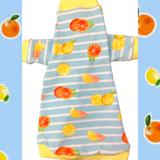 Long Sleeve Striped Citrus "Pucker Up"