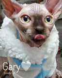Baby Blue and White Fleece with Sherpa Fur Collar "My Sweetest Heart"