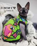 Neon Lime Green Bird Fleece "Birds of a Feather"