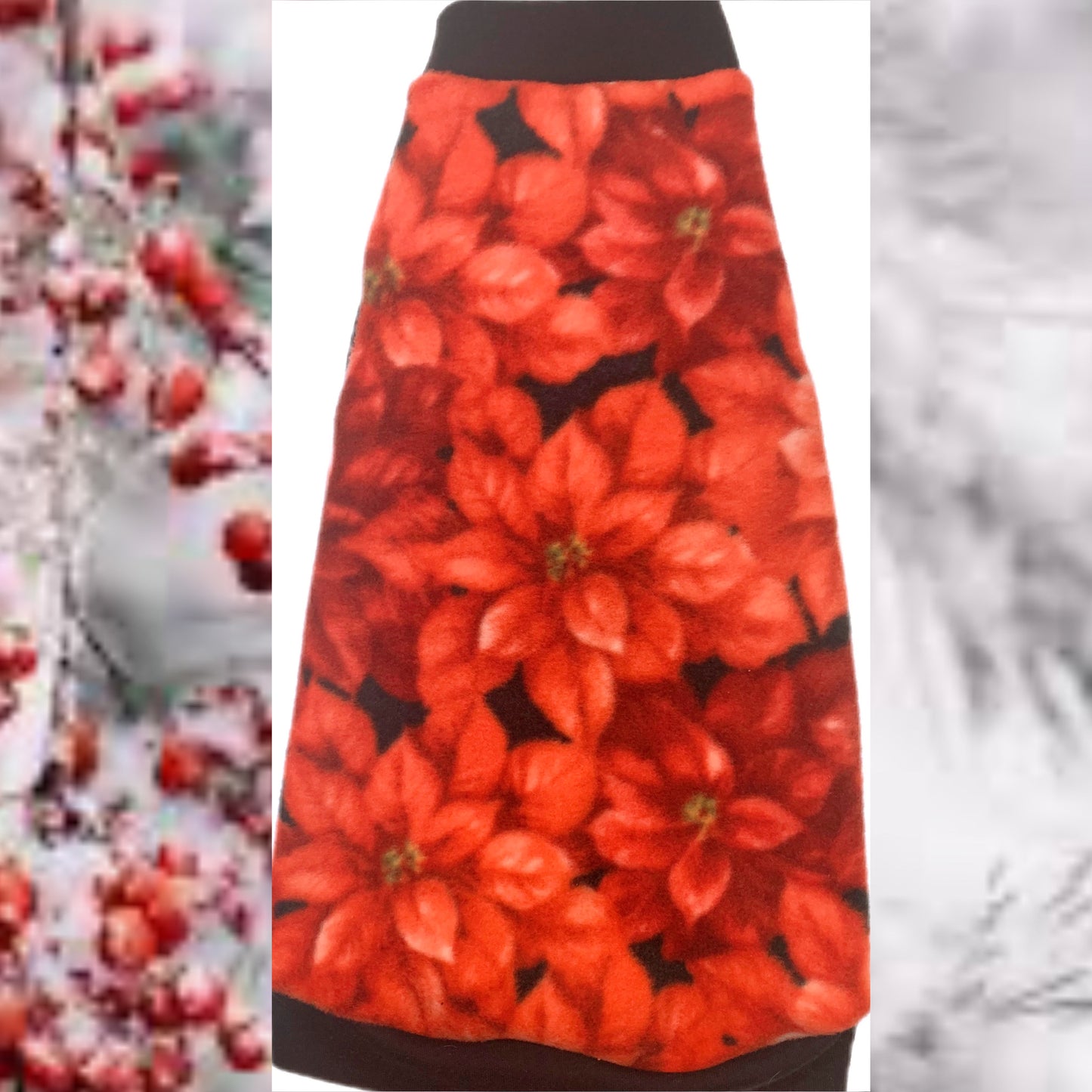 Poinsettia Fleece "Purrfect Poinsettia"