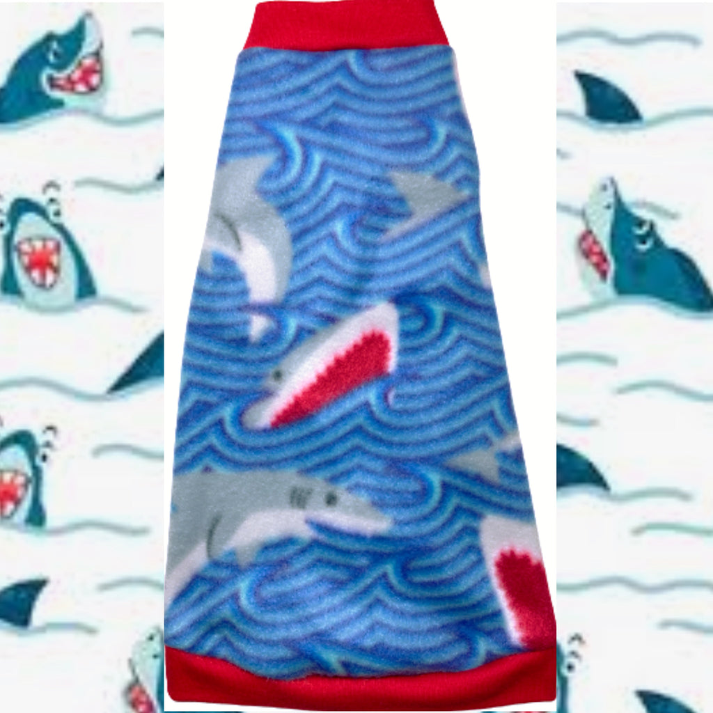 Blue Wave Shark Fleece "I Chews You"