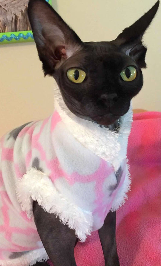 Pink and Grey Fleece with Faux Fur "Zooley" - Nudie Patooties