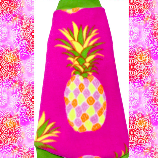 Neon Pink Pineapple Fleece "Pineapple of My Eye"