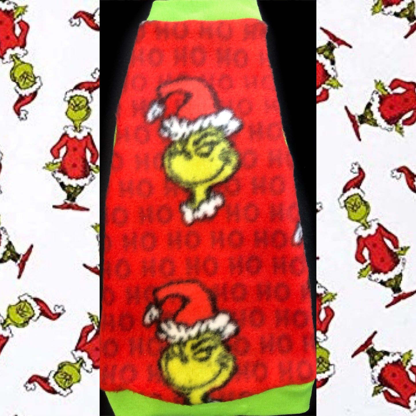 Fleece and Sherpa Christmas shirt for sphynx cat and kitten.  Sphynx cat clothes.