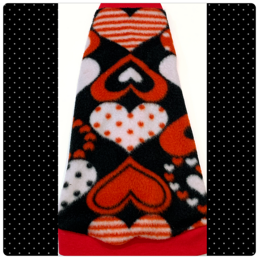 Black w/ Red Heart Fleece "Hot Stuff"