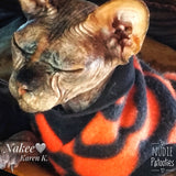 Orange and Black Flower Fleece "Crazy Bunch" - Nudie Patooties