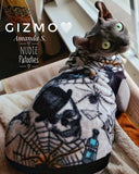 Sphynx cat and kitten spooky halloween shirt. cat fleece sweater and and clothes