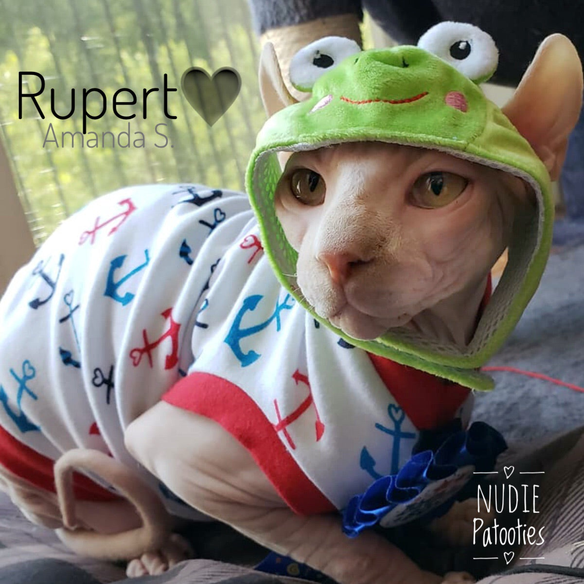Heart anchors/Sphynx Cat Fleece Clothes / clothes for cats/ cat overalls /cat shirt/ cat sweater/ cat sweatshirt/ pet sweater/ Sphynx cat clothes/ Sphynx clothing / cats clothes/ shirt for cat/ cat clothes/ tattoo/ skull/ designer cat clothes/ cat pjs 