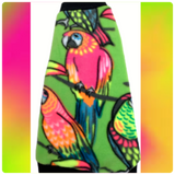 Neon Lime Green Bird Fleece "Birds of a Feather"