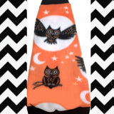 Owl on Orange Fleece "Happy Owl-een"