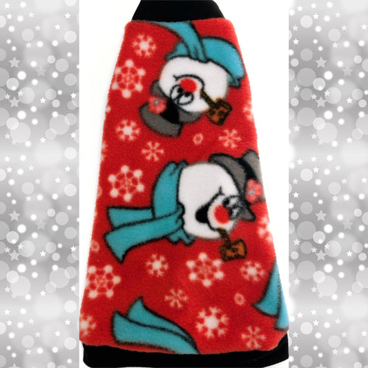 Red Snowman Christmas Fleece