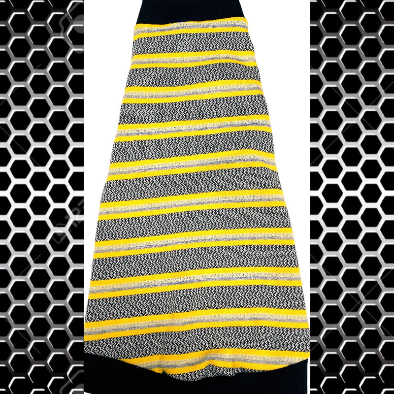 Yellow, Black, & Metallic Silver Stripe "Yellow Jacket"