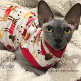Christmas Reindeer Shirt "Reindeer Games" - Nudie Patooties  Sphynx cat clothes for your sphynx cat, sphynx kitten, Donskoy, Bambino Cat, cornish rex, peterbald and devon rex cat. 