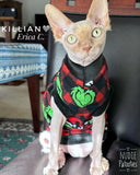 Grumpy Green Guy on Black & Red Buffalo Plaid
