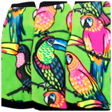Neon Lime Green Bird Fleece "Birds of a Feather"