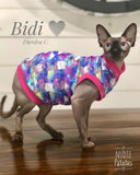 Rainbow Caticorns Nudie Patooties Exclusive - Nudie Patooties Rainbow and Caticorn shirt for your sphynx cat, sphynx kitten, peterbald, devon rex, cornish rex, and bambino cat! unicorns