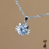Rhinestone Cat Face Necklace - Nudie Patooties