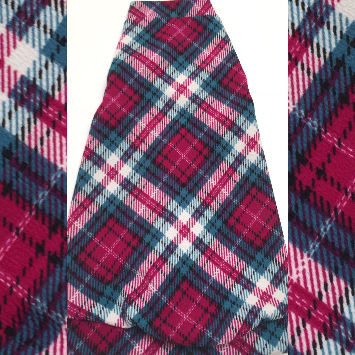Argyle Plaid - Fuchsia and Teal - Nudie Patooties  Sphynx cat clothes for your sphynx cat, sphynx kitten, Donskoy, Bambino Cat, cornish rex, peterbald and devon rex cat. 