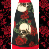 Black Skulls & Roses Fleece "Fearless Soul"