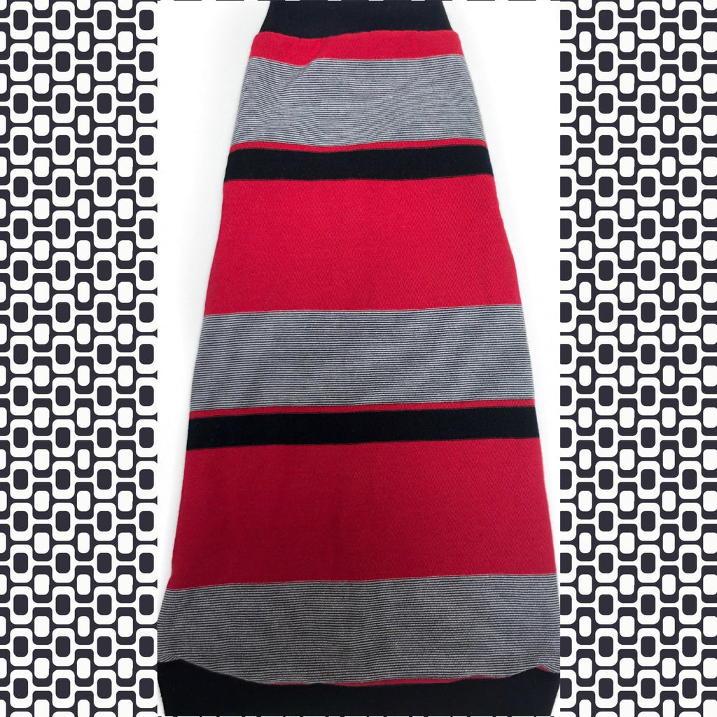 Red, Black, and Gray Stripe